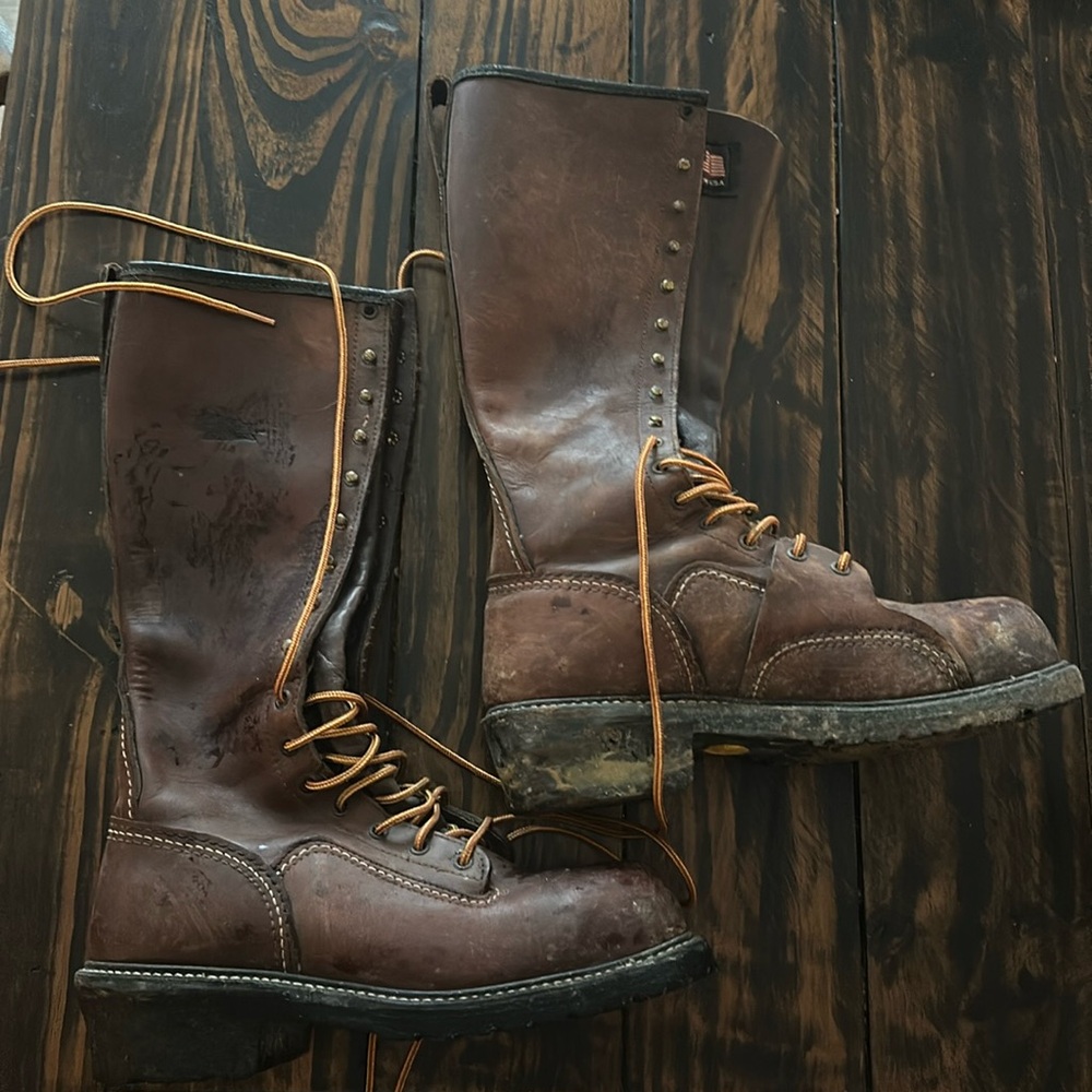 16” Thorogood logger boots